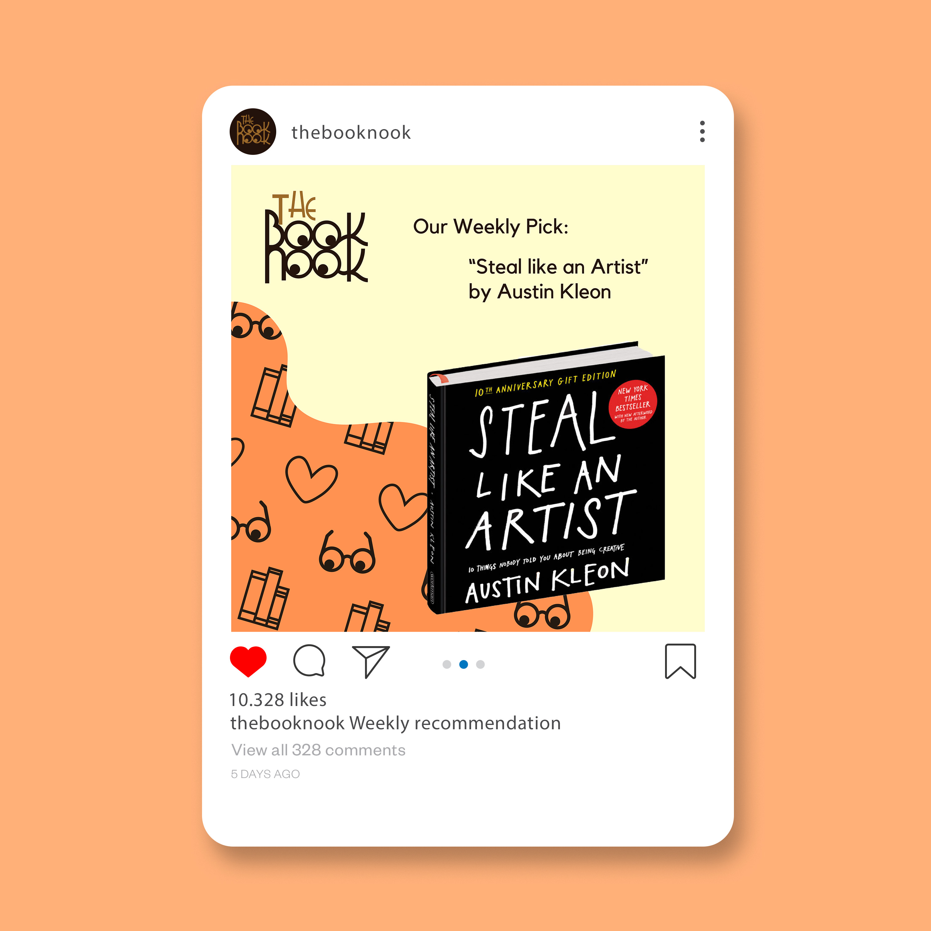 book nook social media mockup